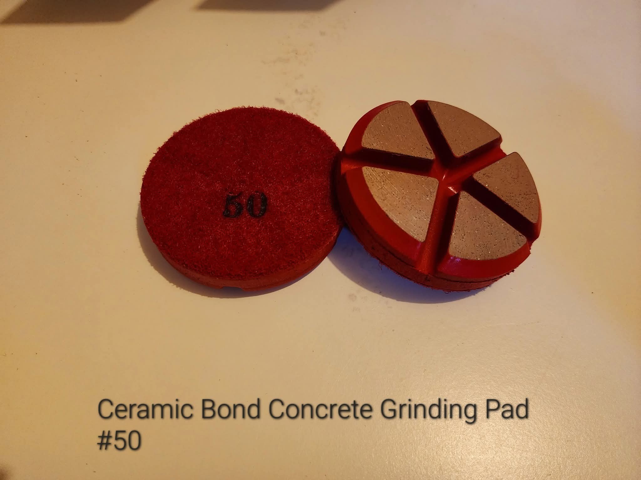 Ceramic bond concrete grinding pad #50