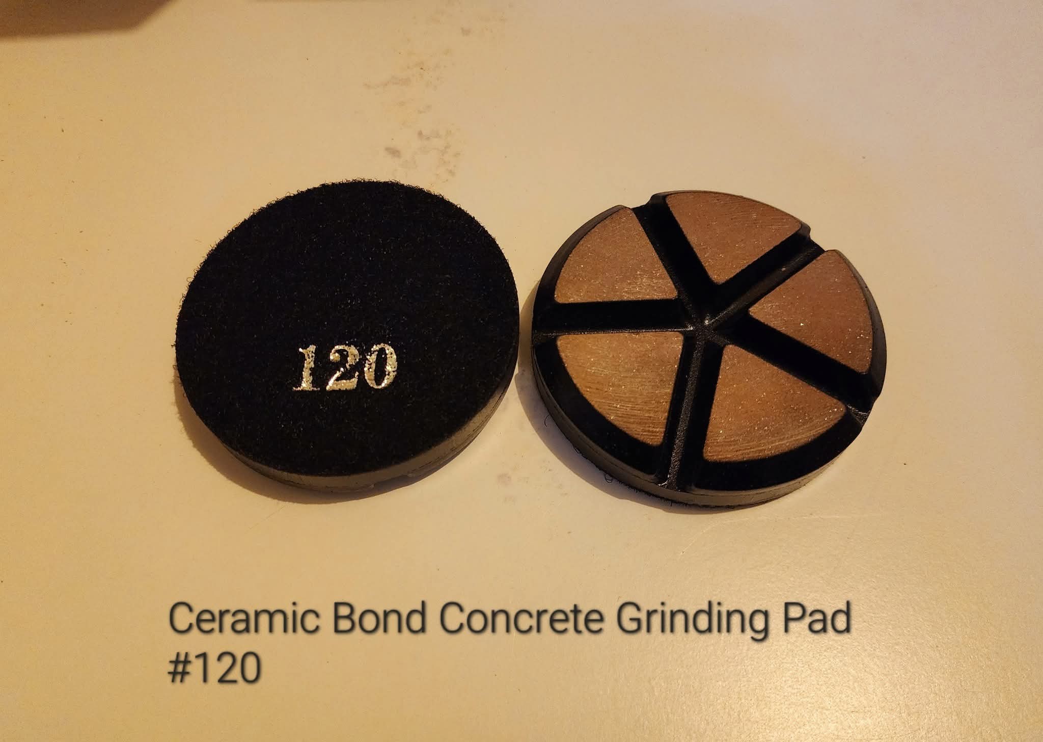 Ceramic bond concrete grinding pad #120