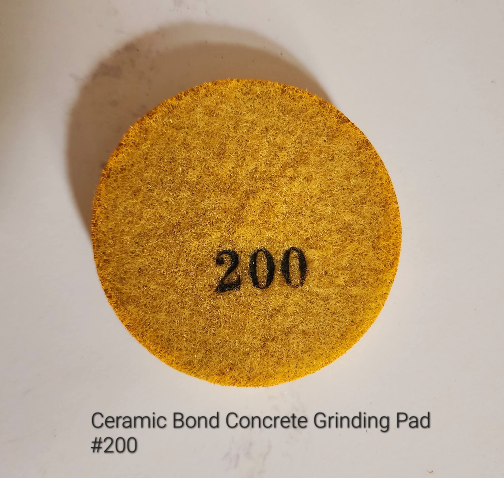 Ceramic bond concrete grinding pad #