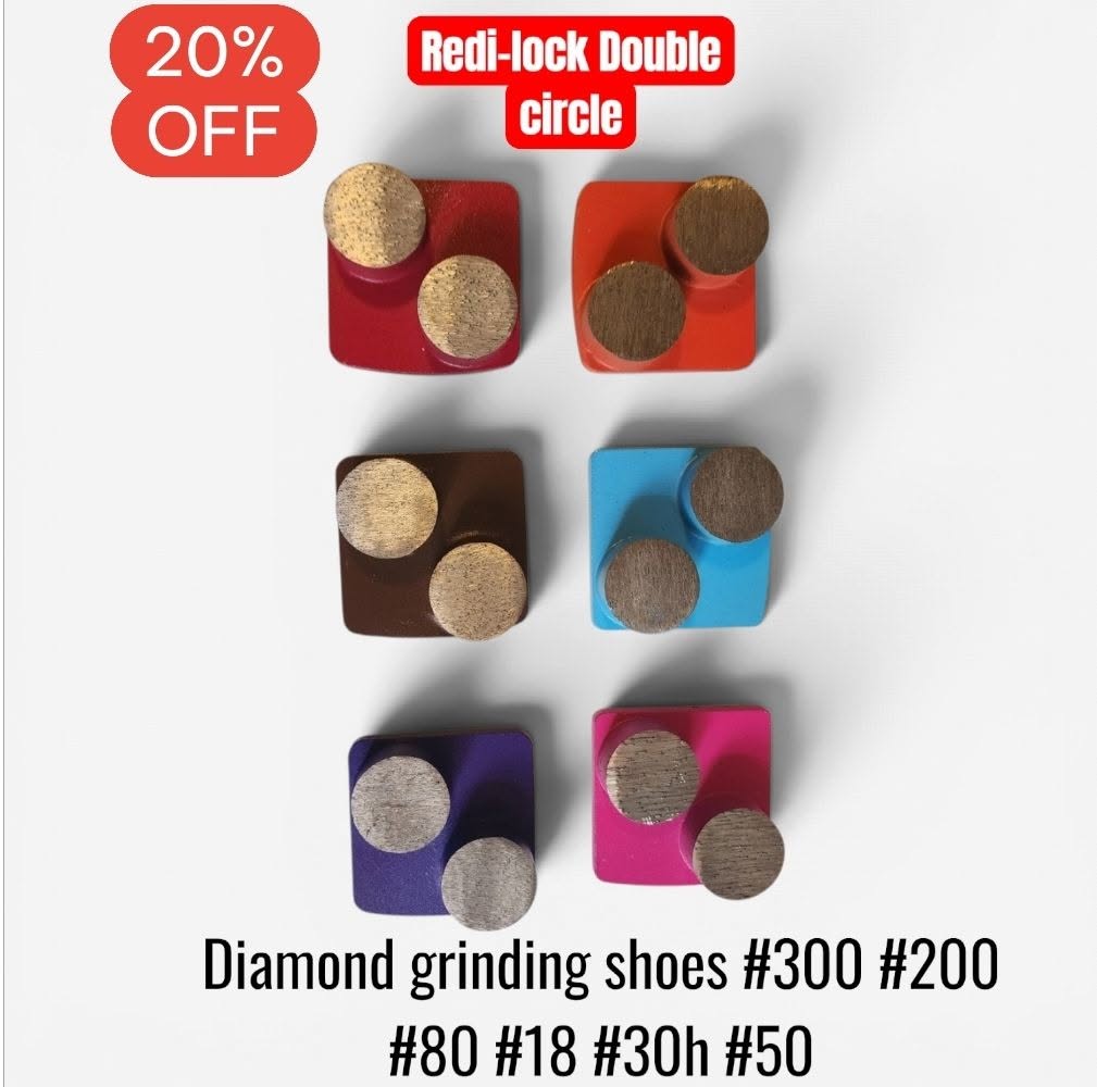 Redi-Lock double circle soft very soft and  hard #16 #18 #30 #50 #60 #80 #120 #200 #300 Diamond grinding shoe segment
