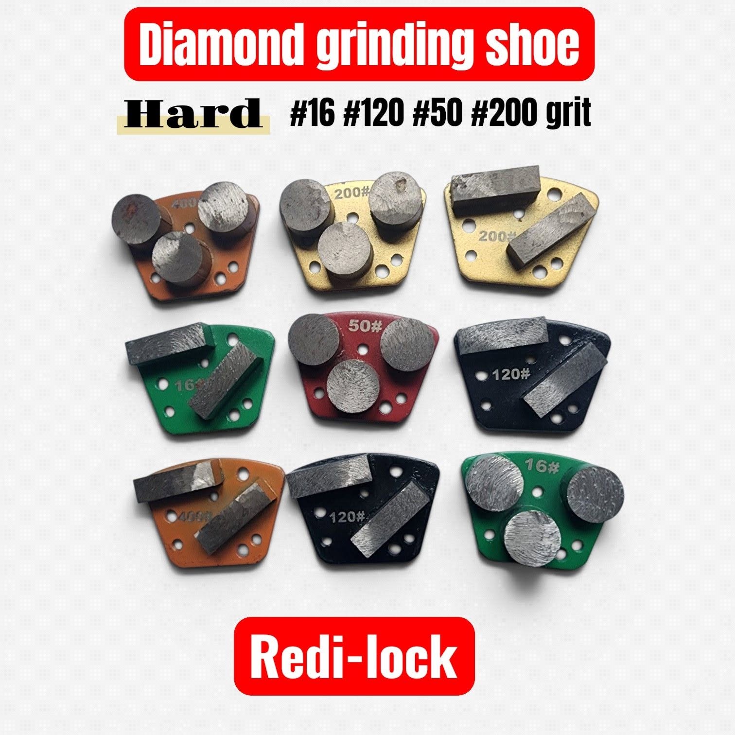 Diamond grinding shoe hard #16 #120 #50 #200 grit